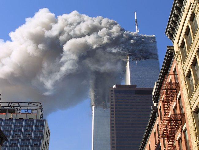 The twin towers of the World Trade Centre burn after hijacked planes crashed into them in New York on September 11, 2001. AP