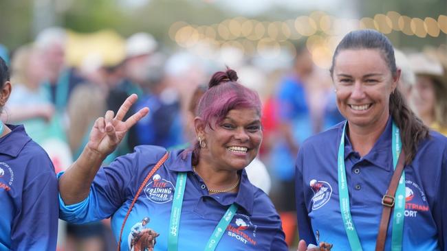 Punters at the 2024 Alice Springs Masters Games opening ceremony. Picture: Lisa Hatz/ NTMEC