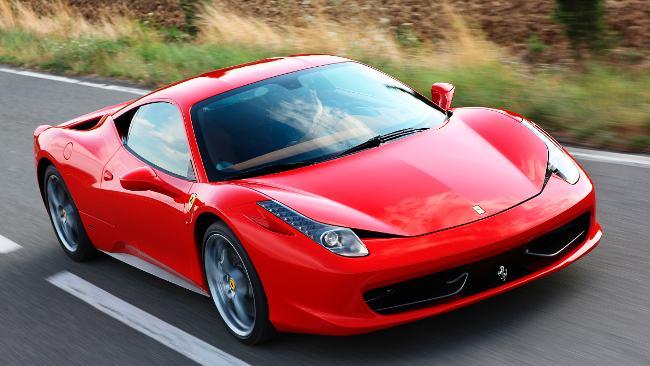 One of the 2010 Ferrari 458 Italias, which have been recalled by the Italian carmaker.