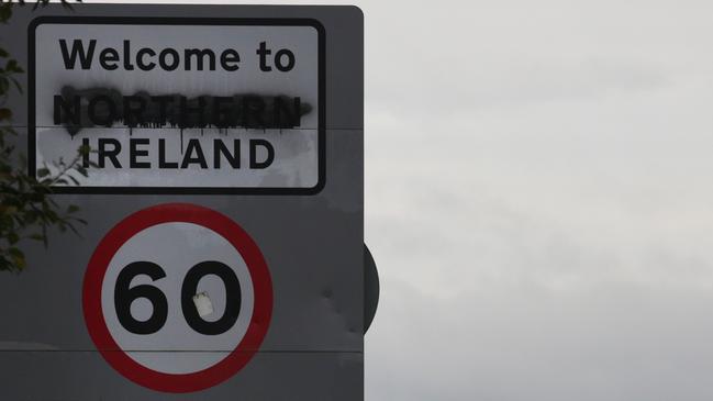 A sign at the border between Ireland and Northern Ireland. Picture: Ella Pellegrini