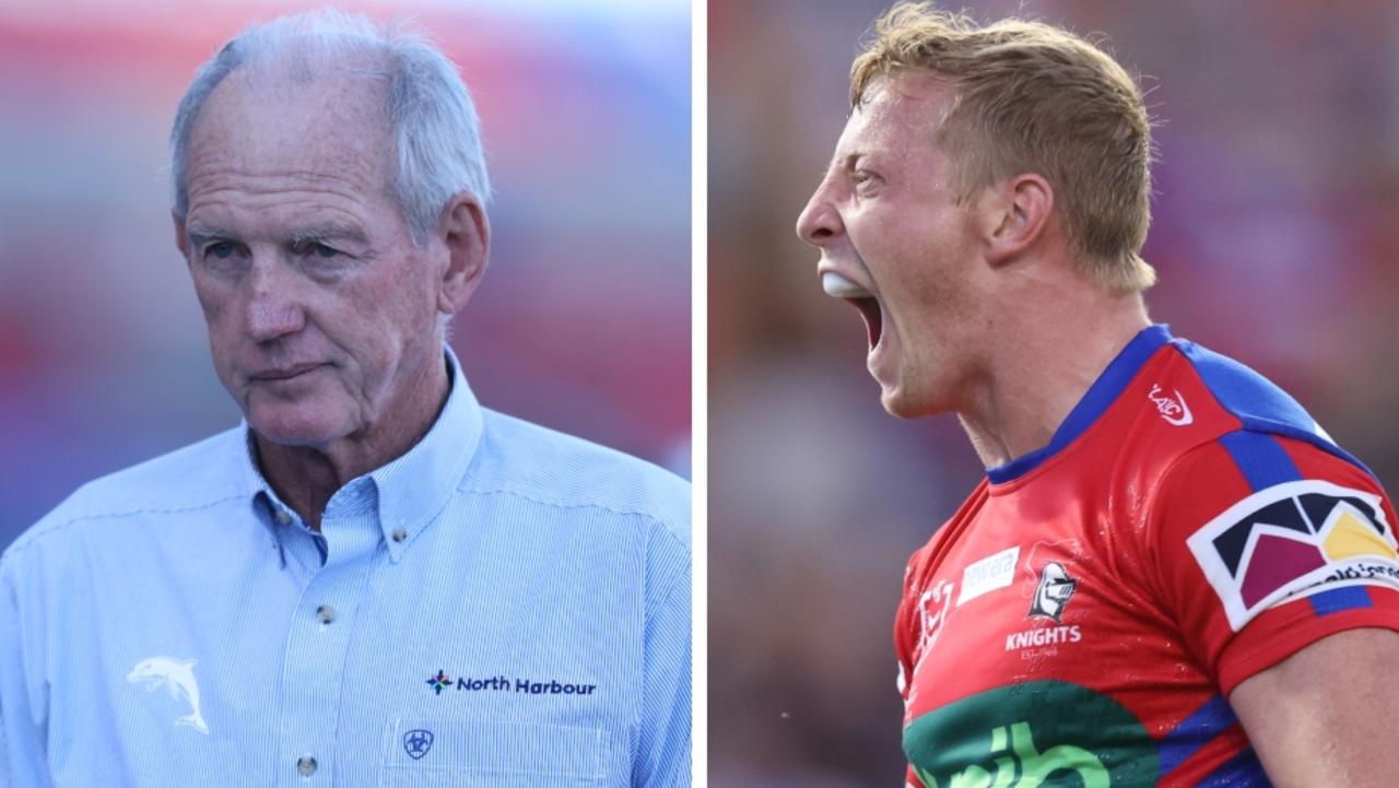 Wayne Bennett and Lachlan Miller.