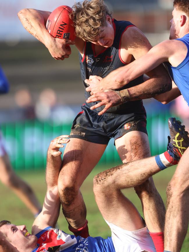 Finn Heard in action against Central District in Round 15. Picture: Cory Sutton