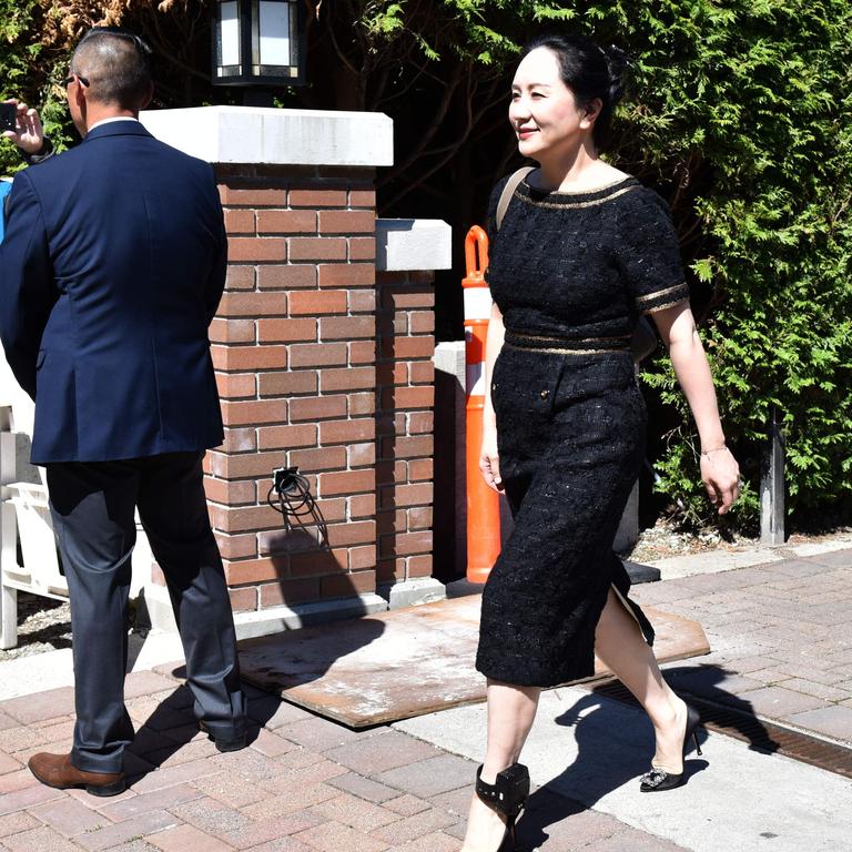 Huawei tech executive Meng Wanzhou is currently facing the possibility of being extradited to the United States from Canada. Picture: Don MacKinnon / AFP