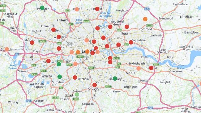 In 2015, London had nine of the ten unhappiest suburbs in Britain.