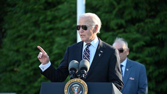 Biden speaks at the Guardian of Defenders Memorial in Claymont, Delaware, on November 11. Picture: Mandel NGAN/AFP