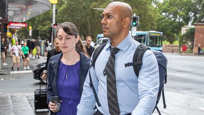 Ankit Thangasamy arrives at court at the beginning of his trial. Picture: NCA NewsWire / Christian Gilles