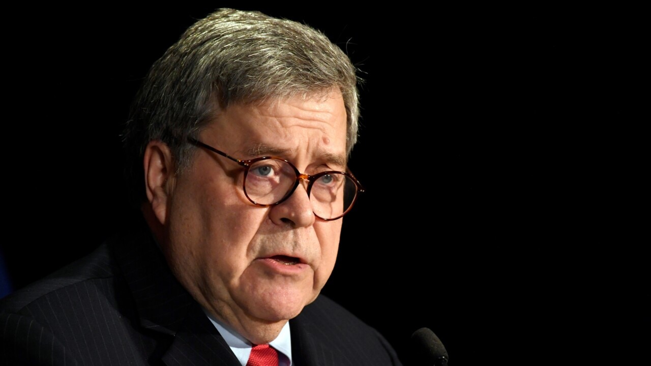 US Attorney General William Barr leaving the White House