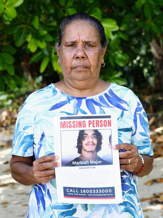 Yarrabah woman Adelaide Sands is appealing for information on the whereabouts of her grandson Markiah Major, 17, who was last seen in Cairns on August 15. Picture: Brendan Radke