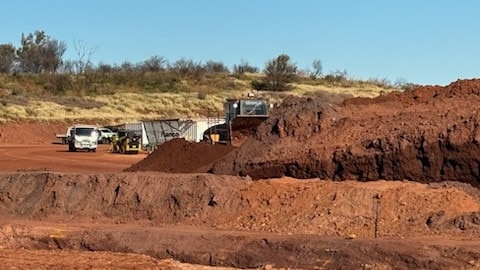 Tennant Creek company Phillips Earthworks Contractors has commenced civil works at the Nobles Nob site. Picture: Camden Smith