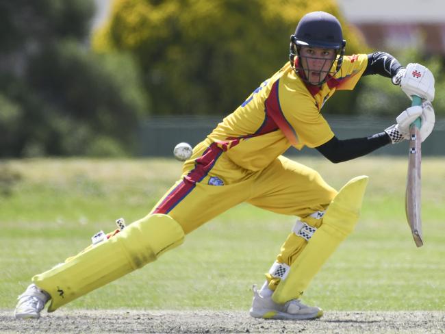 Angus Campbell on the front foot for Greater Illawarra at last season’s Country Colts championships. Picture: NCA NewsWire / Martin Ollman