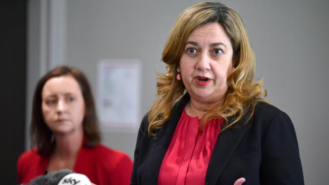 Health Minister Yvette D'Ath and Premier Annastacia Palaszczuk. The LNP have called for the Premier to sack Ms D’Ath in the wake of a damning report into DNA testing. Picture: John Gass