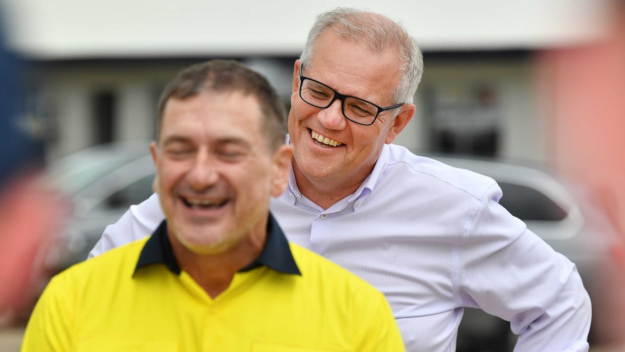 Prime Minster Scott Morrison visits Nolan Meats, Gympie, after devastating floods. Wide Bay MP Llew O'Brien addresses the media following an extensive tour of the facility. Picture: Patrick Woods.