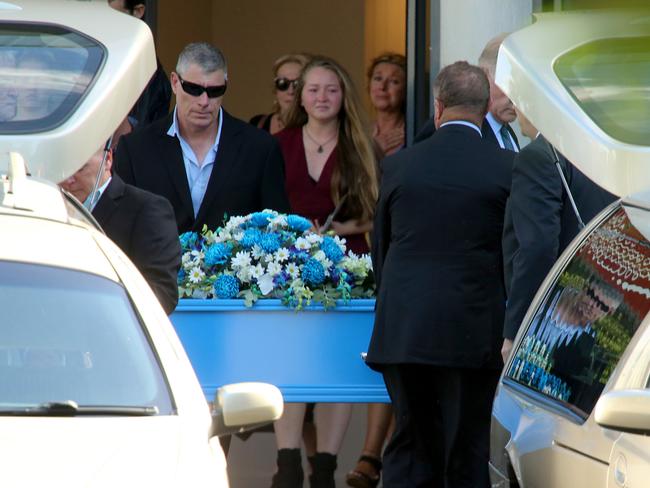 The funeral for Stephanie King and her two children Jacob and Ella-Jane at the Elevation Church in Tweed Heads today. Picture: Nathan Edwards