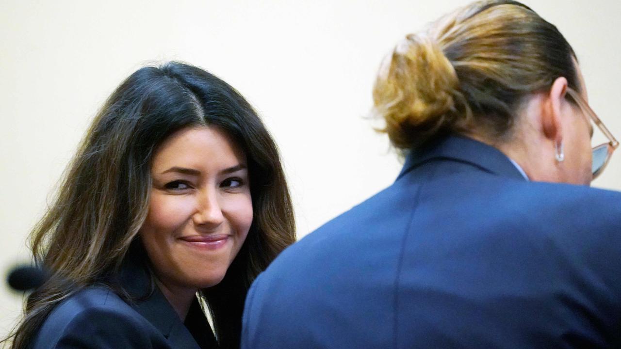 Lawyer Camille Vasquez and actor Johnny Depp in court during the high-profile trial. Picture: Steve Helber / Pool / AFP