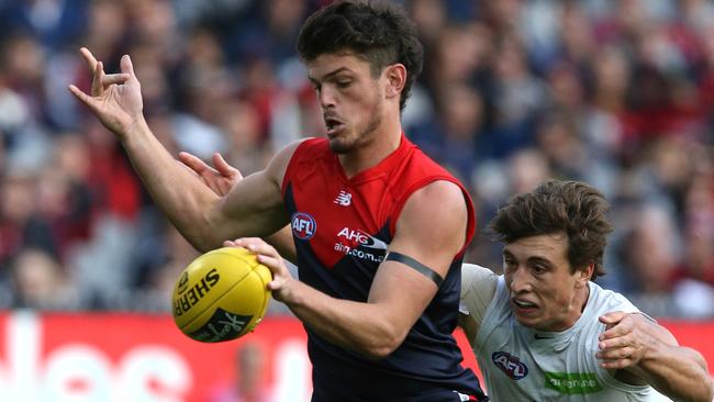 Angus Brayshaw suffered another concussion in the VFL. Picture: Wayne Ludbey