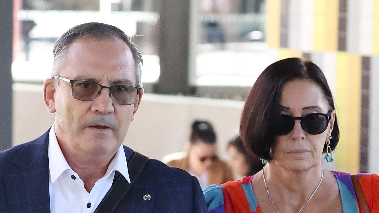 Lloyd and Sue Clarke at the courts precinct in Brisbane. Picture: Liam Kidston.