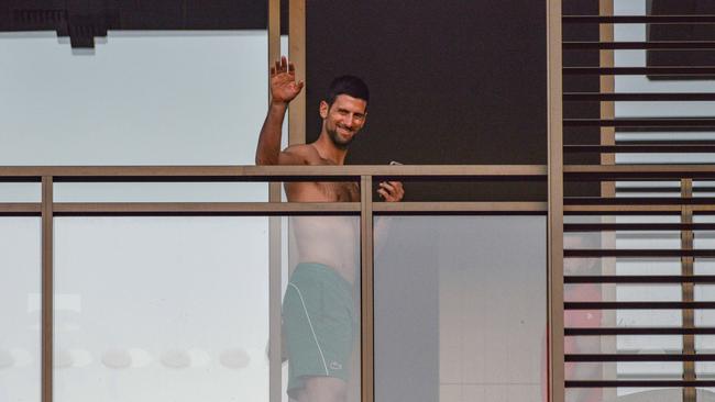 Novak Djokovic is a victim of his position as boss of a new players’ union. Picture: Brenton Edwards