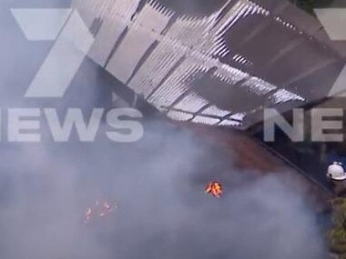 Unit fire at Coomera on the Gold Coast. Picture: 7 News