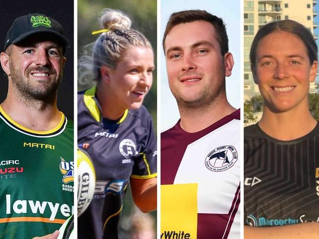 Sunshine Coast rugby union 2024 season preview. Pictures: Patrick Woods, Michael Bell Photography, Facebook and Instagram.