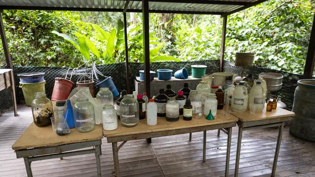 The cocaine lab at the Colombian National Police anti-narcotics training camp. Picture: Jason Edwards