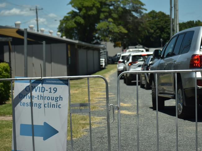 The Covid-19 testing site at the Mackay Showgrounds. Picture: Lillian Watkins