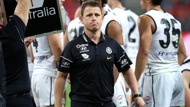 Brendon Bolton is safe as Carlton coach. Picture: Phil Hillyard