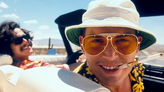 Johnny Depp and Benicio Del Toro in the movie version of Hunter S. Thompson classic Fear and Loathing in Las Vegas.