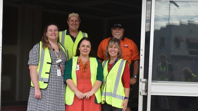 Elise Dawson, Catherine McLaren, Alexander Dzidic and Clay Pearce at the new Proserpine Mental Health Services site. Picture: Estelle Sanchez