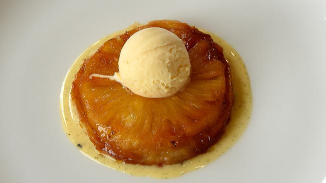 The glorious pineapple tartin. Picture: Kylie Else