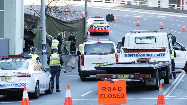 The road remained sealed off at 7am as police continued their investigation.