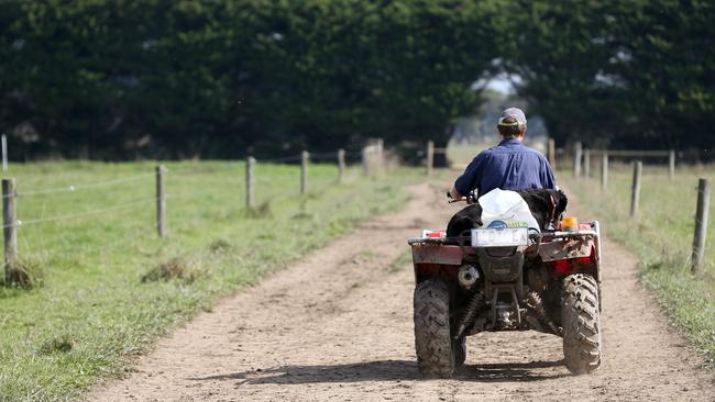 Foster’s girlfriend was riding on the back of the ATV when it crashed into a post. File image.