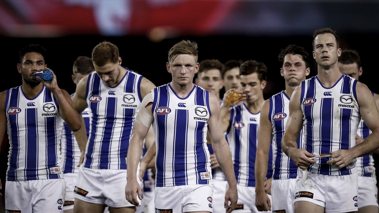 North Melbourne has won just one of its first ten games. (Photo by Darrian Traynor/Getty Images)