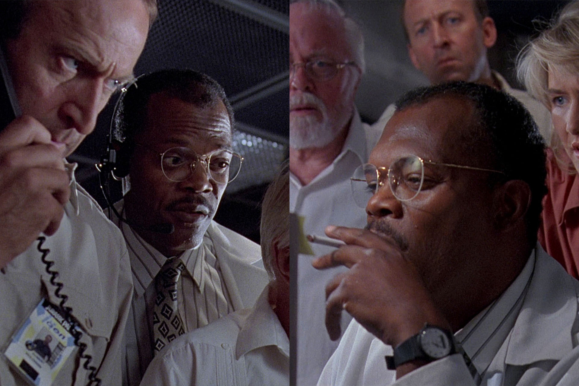 <p>Outside of the three main stars of the show, there are still more strong looks to be seen. Samuel L. Jackson as Ray Arnold is one shining example. Decked out in a pin-stripe shirt, funky tie and a lab coat, Jackson’s character would fit snugly onto a mood board celebrating normcore. With the addition of the gold-rimmed glasses and black Casio, the look has tonnes of elements that you could borrow to add a bit of curated nonchalance to your everyday style—just don’t go putting them together all at once. </p>