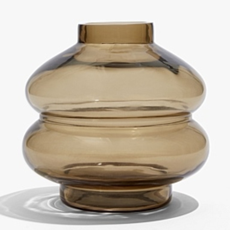 This recycled glass vase looks expensive.