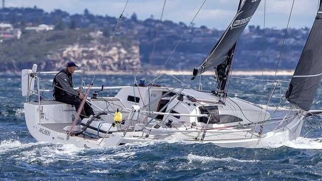 The yacht Disko Trooper is one of 20 two-handed boats in the Sydney to Hobart.