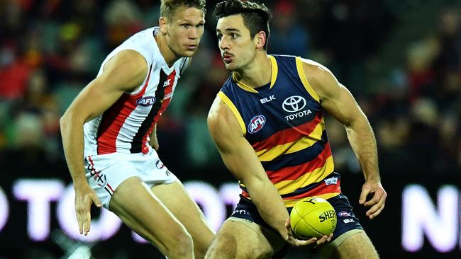 Crows skipper Taylor Walker ... leading a team on the rise. Picture: Tom Huntley