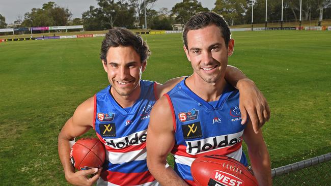 Daniel Menzel (right) will play with his brother Troy at Central Districts. Picture: Tom Huntley