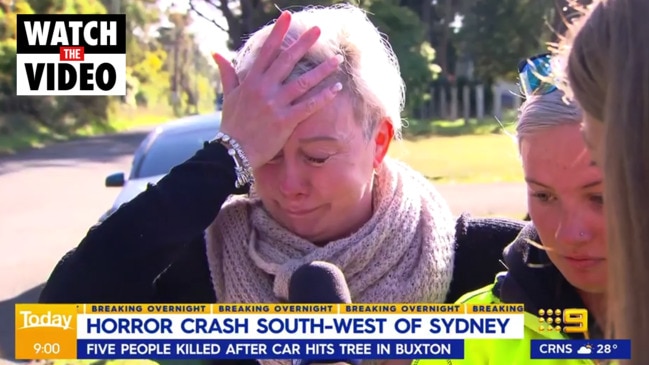 Friends of Buxton crash victims visit the scene (The Today Show)