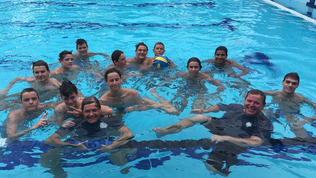 The winning 15As River City water polo team at the WBPL grand finals, Valley Pool.