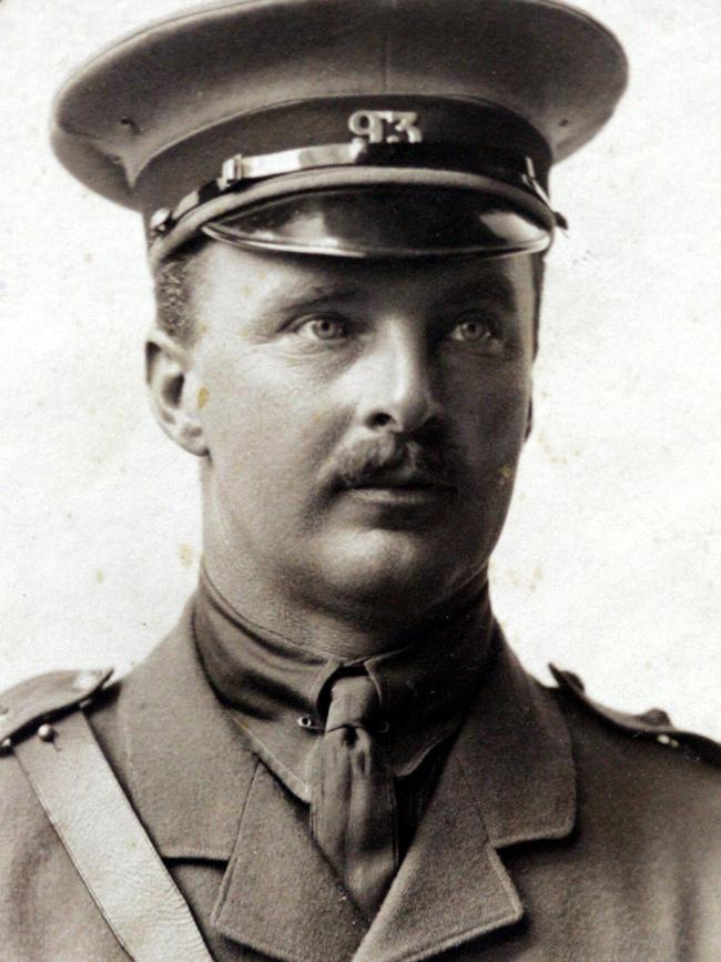 Oliver Page in uniform before his World War I service.