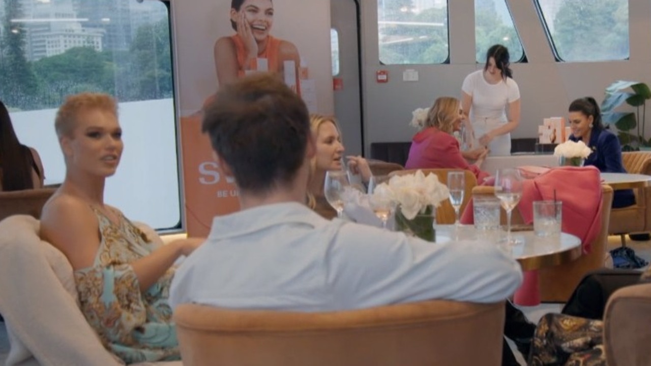 Vidgen (left) doing what we all should if invited to be background talent at a RHOS event: Appearing in EVERY FRAME POSSIBLE