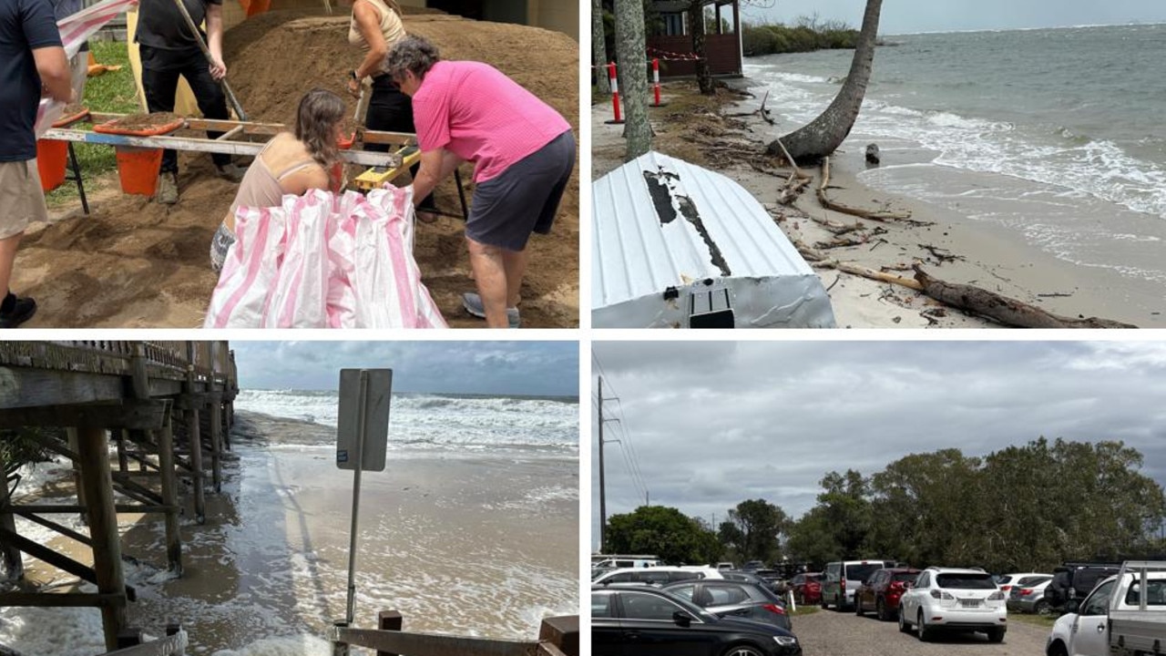 WATCH: Fears grow for popular beach as swell smashes Bribie Island