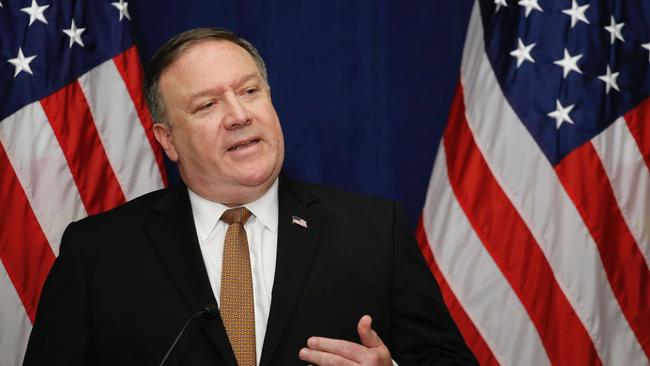 US Secretary of State Mike Pompeo in New York yesterday. Picture: AFP