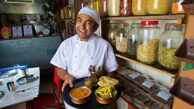 Jessi Singh, in the early days of his Dhaba at the Mill Curry House in Kyneton, Victoria.