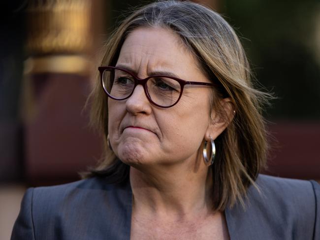 Jacinta Allan has ramped up her attack on the federal government’s bid to cap international students. Picture: Diego Fedele