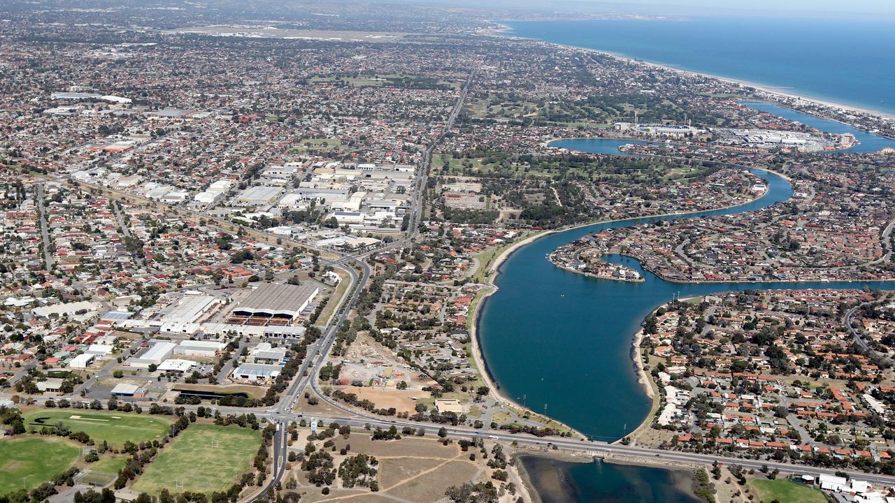 Looking south over West Lakes, which is one of the high-risk areas of Adelaide for flooding.