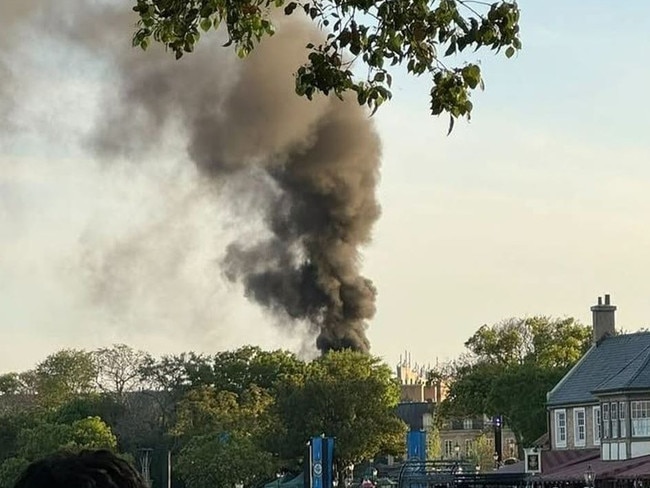 A large fire has broken out at the EPCOT theme park at Walt Disney World in Orlando, Florida. Picture: Facebook