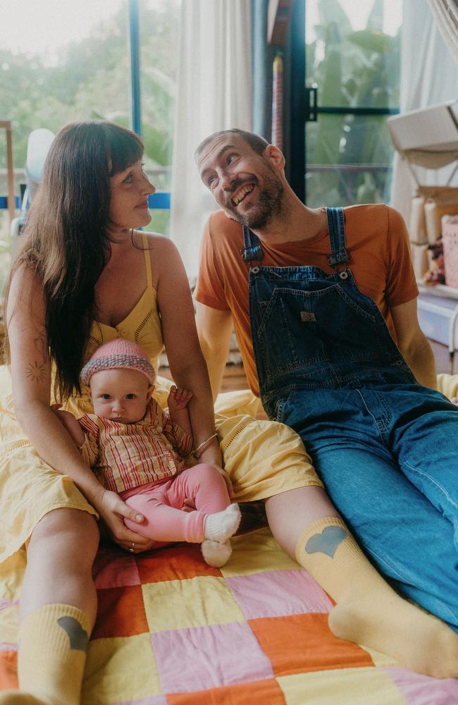 Holly O’Brien, Michael Wood, and their daughter Lola Wood. Picture - contributed.