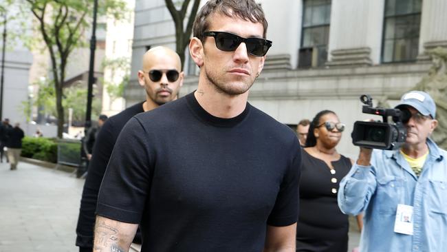Cassie Ventura's husband Alex Fine departs the New York court. (Photo by John Lamparski/Getty Images)