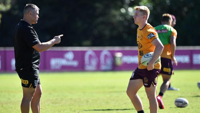 Dearden was left stunned when former coach Anthony Seibold (left) purchased rival playmaker Brodie Croft from the Storm.